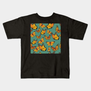 Monarchs in flight Kids T-Shirt